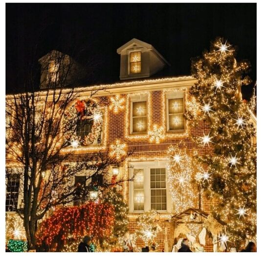  300LED, 15 metrų ilgio skirtingų rėžimų kalėdinė girlianda laukui, šiltai baltos spalvos flash